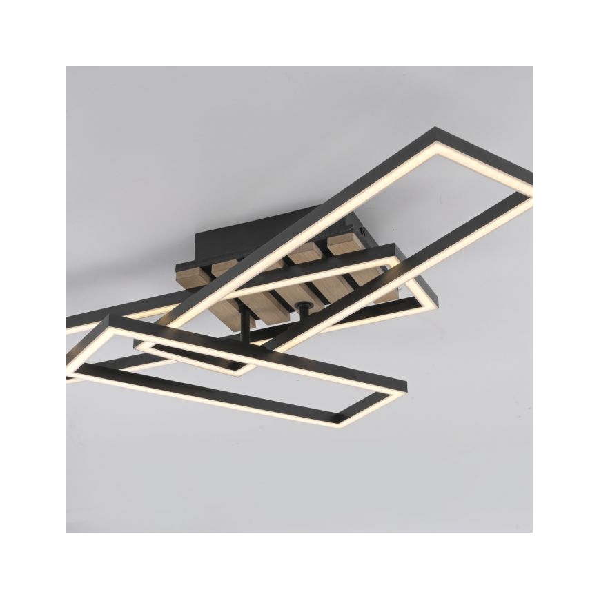 JUST LIGHT. 14051-79 - Luminária de teto LED AKUSTIKA LED/20,5W/230V carvalho/preto