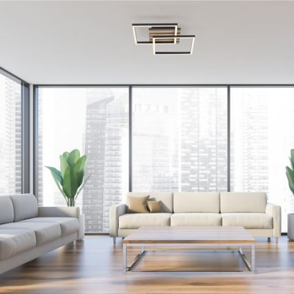 JUST LIGHT. 14053-79 - Candeeiro de teto LED AKUSTIKA LED/15W/230V carvalho/preto