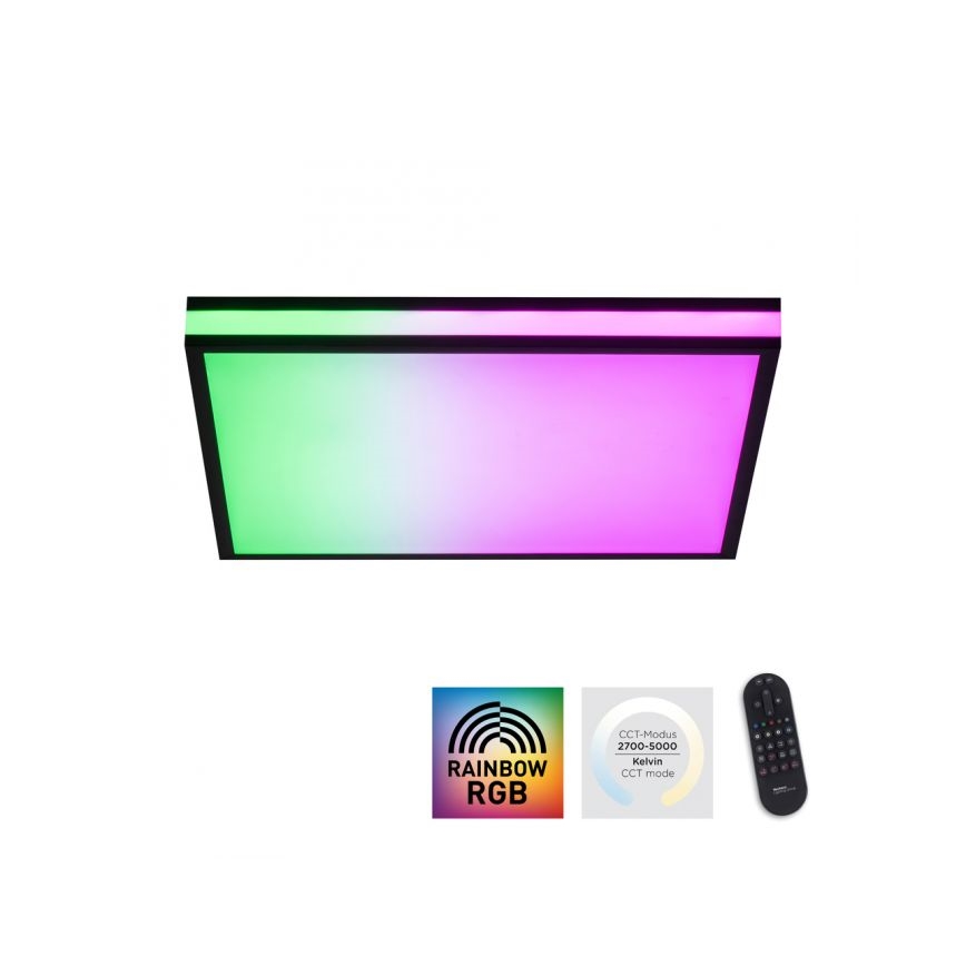 JUST LIGHT. 14110-18 - Iluminação de teto LED RGBW com regulação MARIO BLACK LED/19,5W/230V 2700-5000K + comando