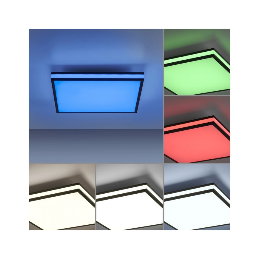 JUST LIGHT. 14110-18 - Iluminação de teto LED RGBW com regulação MARIO BLACK LED/19,5W/230V 2700-5000K + comando