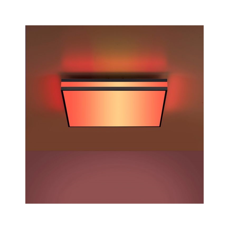 JUST LIGHT. 14110-18 - Iluminação de teto LED RGBW com regulação MARIO BLACK LED/19,5W/230V 2700-5000K + comando
