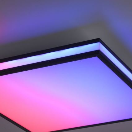 JUST LIGHT. 14110-18 - Iluminação de teto LED RGBW com regulação MARIO BLACK LED/19,5W/230V 2700-5000K + comando