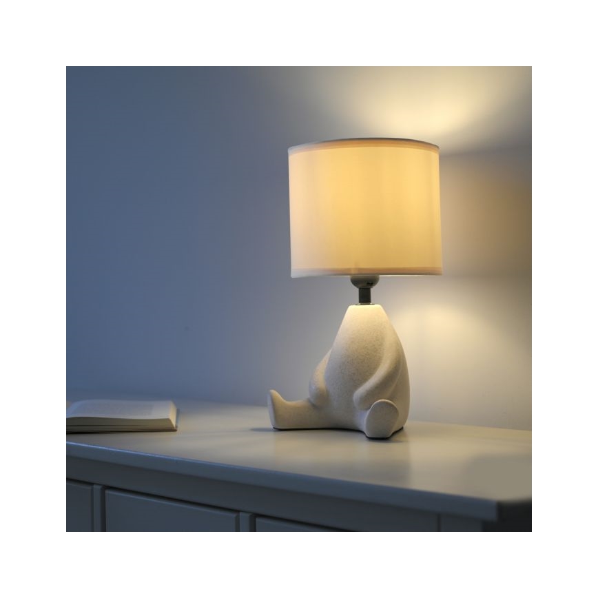 JUST LIGHT. 14190-39 - Candeeiro de mesa TED 1xE27/25W/230V bege