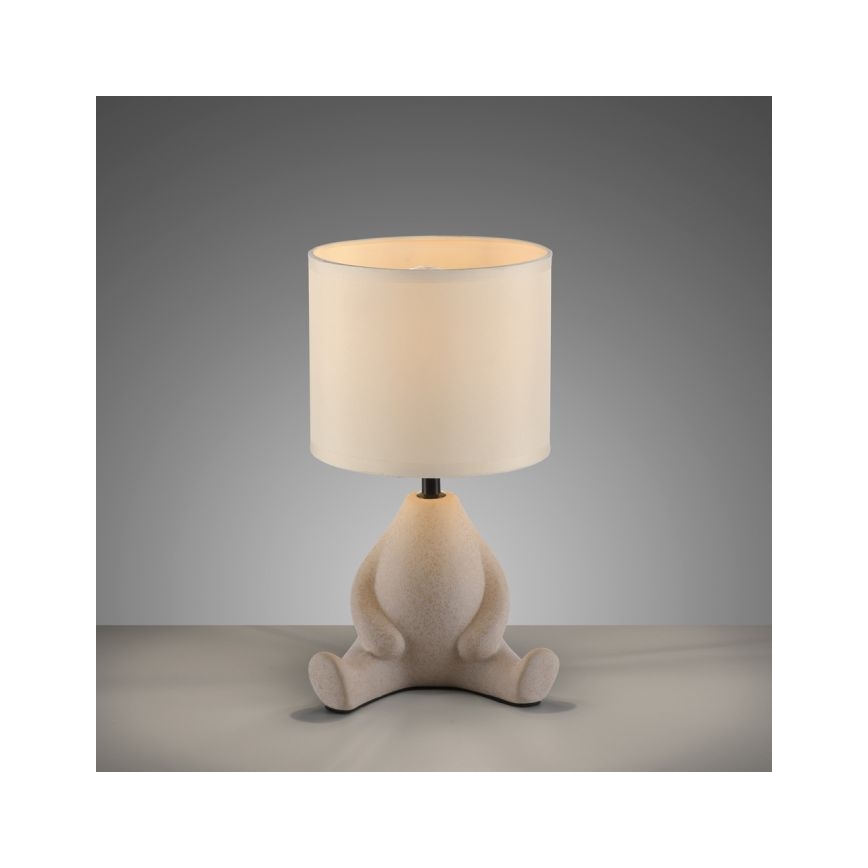 JUST LIGHT. 14190-39 - Candeeiro de mesa TED 1xE27/25W/230V bege