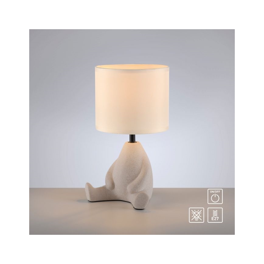 JUST LIGHT. 14190-39 - Candeeiro de mesa TED 1xE27/25W/230V bege