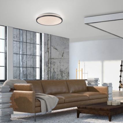 JUST LIGHT. 14293-18 - Iluminação de teto LED com regulação KYLE LED/10W/230V diâmetro 28 cm preto