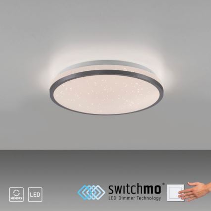 JUST LIGHT. 14293-18 - Iluminação de teto LED com regulação KYLE LED/10W/230V diâmetro 28 cm preto