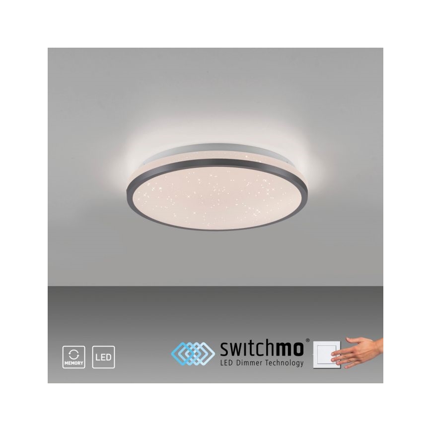 JUST LIGHT. 14293-18 - Iluminação de teto LED com regulação KYLE LED/10W/230V diâmetro 28 cm preto