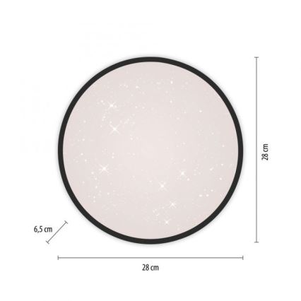 JUST LIGHT. 14293-18 - Iluminação de teto LED com regulação KYLE LED/10W/230V diâmetro 28 cm preto