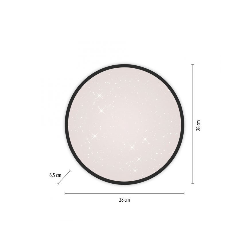 JUST LIGHT. 14293-18 - Iluminação de teto LED com regulação KYLE LED/10W/230V diâmetro 28 cm preto