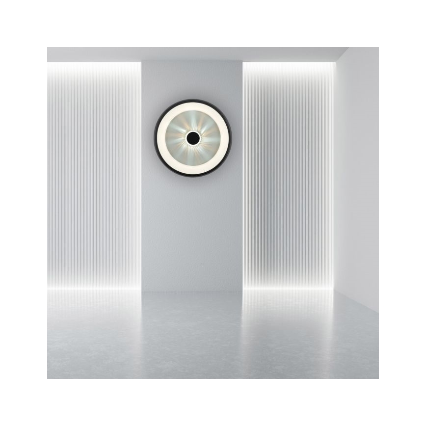 JUST LIGHT. 14384-18 - Iluminação de teto LED com regulação VERTIGO LED/29W/230V 2700-5000K preto + comando