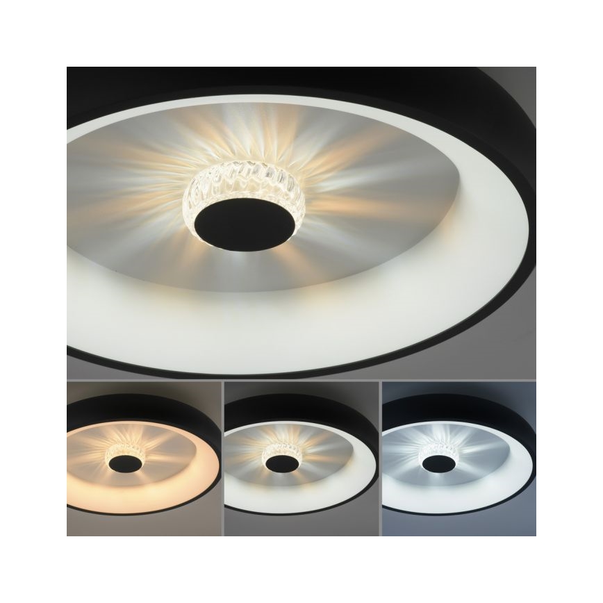 JUST LIGHT. 14384-18 - Iluminação de teto LED com regulação VERTIGO LED/29W/230V 2700-5000K preto + comando