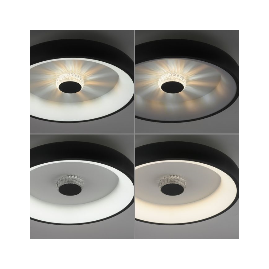 JUST LIGHT. 14384-18 - Iluminação de teto LED com regulação VERTIGO LED/29W/230V 2700-5000K preto + comando