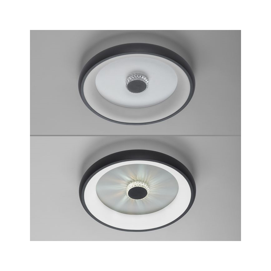 JUST LIGHT. 14384-18 - Iluminação de teto LED com regulação VERTIGO LED/29W/230V 2700-5000K preto + comando