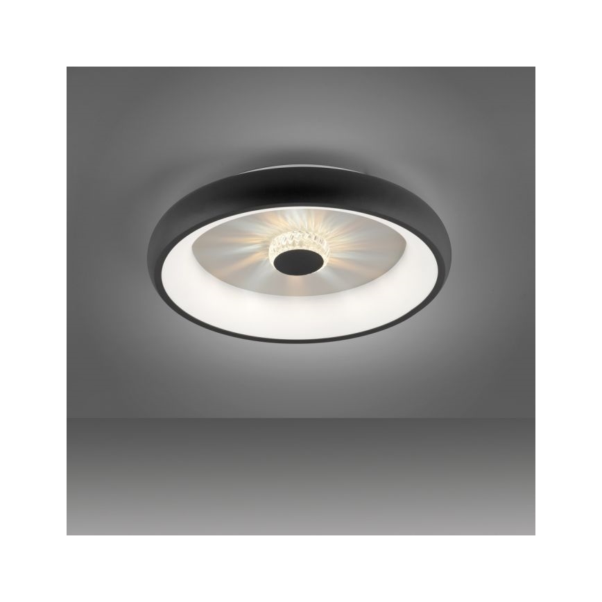 JUST LIGHT. 14384-18 - Iluminação de teto LED com regulação VERTIGO LED/29W/230V 2700-5000K preto + comando
