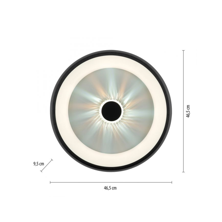 JUST LIGHT. 14384-18 - Iluminação de teto LED com regulação VERTIGO LED/29W/230V 2700-5000K preto + comando
