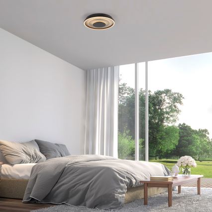JUST LIGHT. 14409-21 - Candeeiro de tecto LED GLITTY LED/22W/230V Ø 40 cm preto