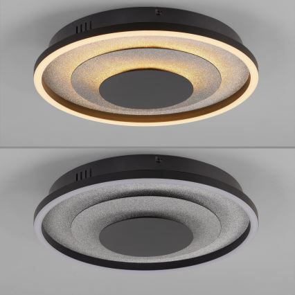 JUST LIGHT. 14409-21 - Candeeiro de tecto LED GLITTY LED/22W/230V Ø 40 cm preto