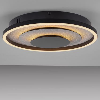 JUST LIGHT. 14409-21 - Candeeiro de tecto LED GLITTY LED/22W/230V Ø 40 cm preto
