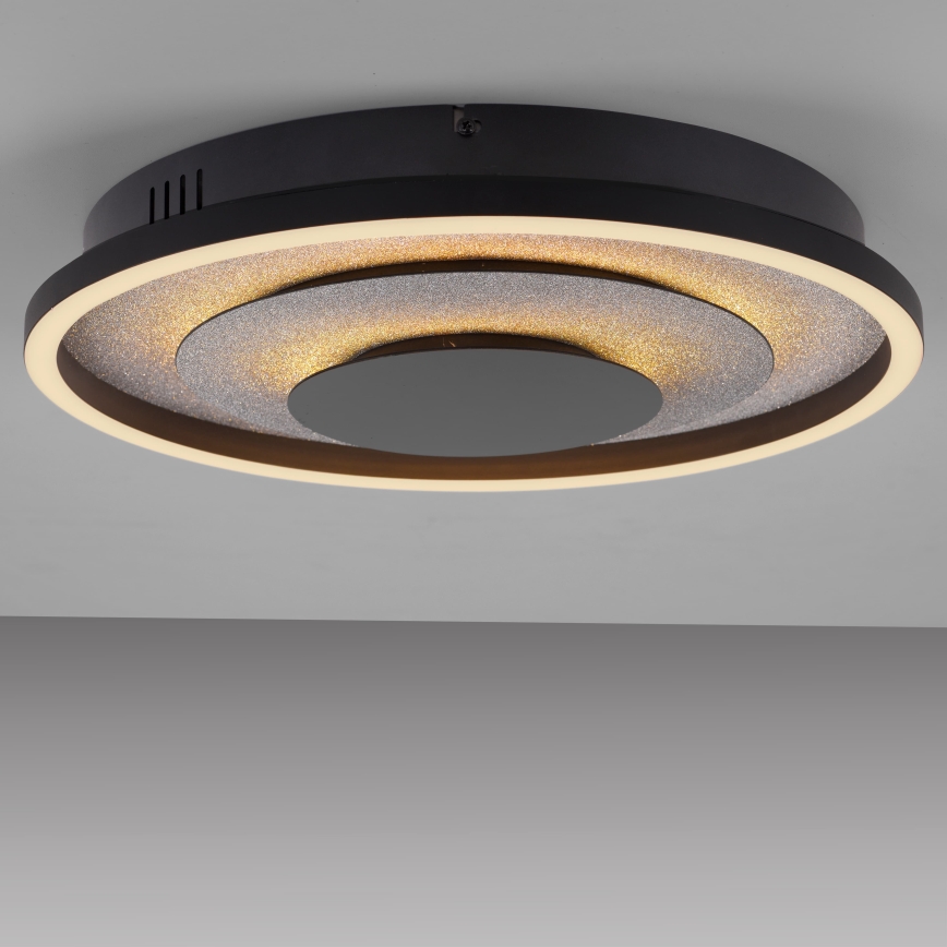 JUST LIGHT. 14409-21 - Candeeiro de tecto LED GLITTY LED/22W/230V Ø 40 cm preto