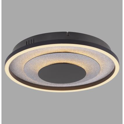 JUST LIGHT. 14409-21 - Candeeiro de tecto LED GLITTY LED/22W/230V Ø 40 cm preto