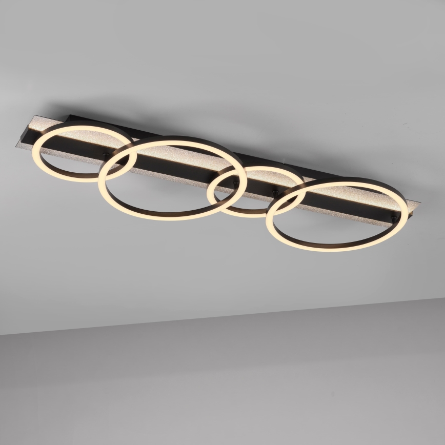 JUST LIGHT. 14426-21 - Candeeiro de tecto LED CICHIO LED/37W/230V + LED/9,5W 30x86 cm preto