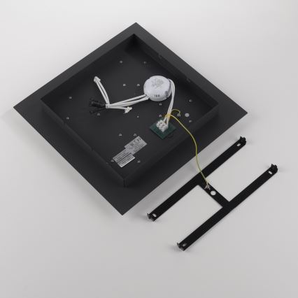 JUST LIGHT. 14439-21 - Candeeiro de tecto LED CICHIO LED/18,5W/230V + LED/9W 40x40 cm preto