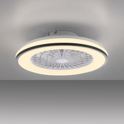 JUST LIGHT. 14447-18 - LED RGBW ventilador de teto dimerizável com luz LENO LED/44W/230V 3000-6500K Ø 48,6 cm branco + controlo remoto