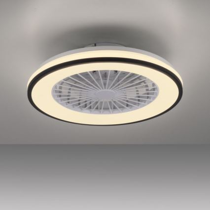 JUST LIGHT. 14447-18 - LED RGBW ventilador de teto dimerizável com luz LENO LED/44W/230V 3000-6500K Ø 48,6 cm branco + controlo remoto
