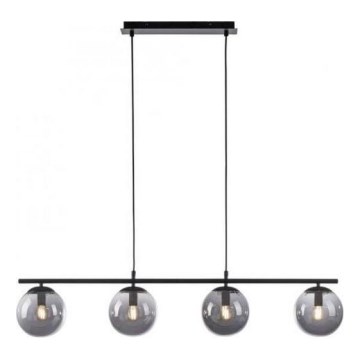 JUST LIGHT. 14604-18 - Candeeiro suspenso WIDOW 4xE14/25W/230V preto
