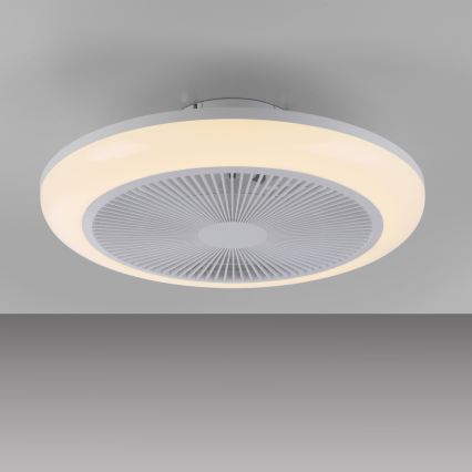 JUST LIGHT. 14623-16 - Ventilador de teto com luz LED RGBW regulável BRENDA LED/22W/230V 3000-6000K Ø 46 cm branco + controlo remoto