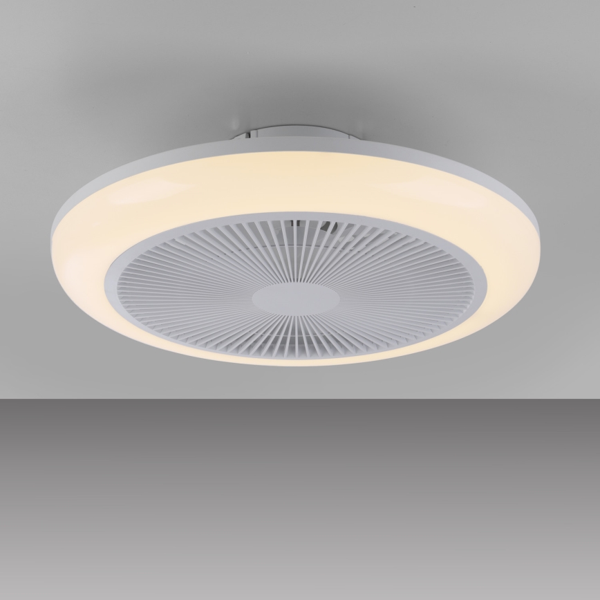 JUST LIGHT. 14623-16 - Ventilador de teto com luz LED RGBW regulável BRENDA LED/22W/230V 3000-6000K Ø 46 cm branco + controlo remoto