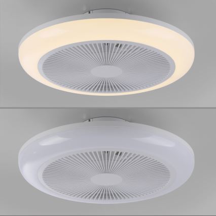 JUST LIGHT. 14623-16 - Ventilador de teto com luz LED RGBW regulável BRENDA LED/22W/230V 3000-6000K Ø 46 cm branco + controlo remoto