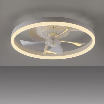 JUST LIGHT. 14624-16 - Ventilador de teto com luz LED dimerizável RITA LED/22W/230V 3000-6000K Ø 50 cm branco + comando remoto