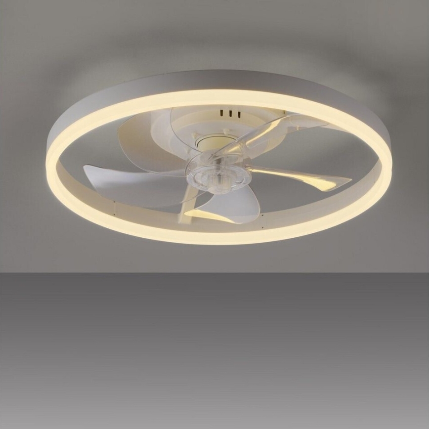 JUST LIGHT. 14624-16 - Ventilador de teto com luz LED dimerizável RITA LED/22W/230V 3000-6000K Ø 50 cm branco + comando remoto