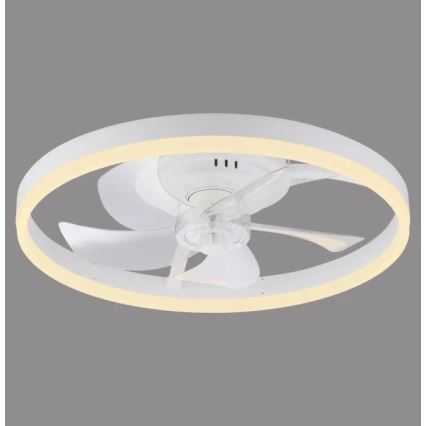 JUST LIGHT. 14624-16 - Ventilador de teto com luz LED dimerizável RITA LED/22W/230V 3000-6000K Ø 50 cm branco + comando remoto
