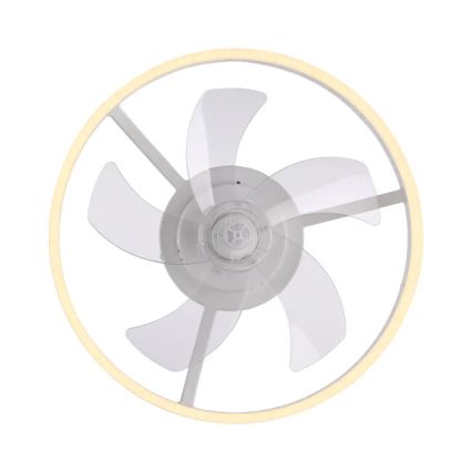 JUST LIGHT. 14624-16 - Ventilador de teto com luz LED dimerizável RITA LED/22W/230V 3000-6000K Ø 50 cm branco + comando remoto