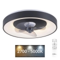 JUST LIGHT. 14644-18 - Iluminação de teto LED com regulação e ventoinha VENIKA LED/36W/230V diâmetro 48,6 cm 2700-5000K + comando