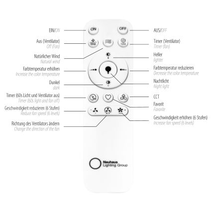 JUST LIGHT. 14644-18 - Iluminação de teto LED com regulação e ventoinha VENIKA LED/36W/230V diâmetro 48,6 cm 2700-5000K + comando
