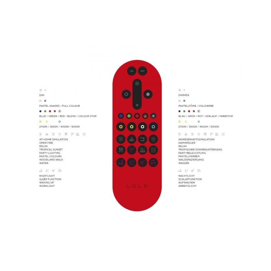 JUST LIGHT. 14662-17 - Foco LED RGBW com regulação TIM LOLASMART 4xLED/5,9/230V 2700-5000K + comando
