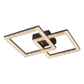 JUST LIGHT. 14732-18 - Candeeiro de tecto LED GLITRA LED/17,5W/230V 37,6x37,6 cm preto