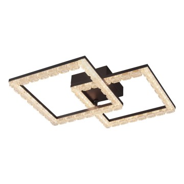 JUST LIGHT. 14732-18 - Candeeiro de tecto LED GLITRA LED/17,5W/230V 37,6x37,6 cm preto