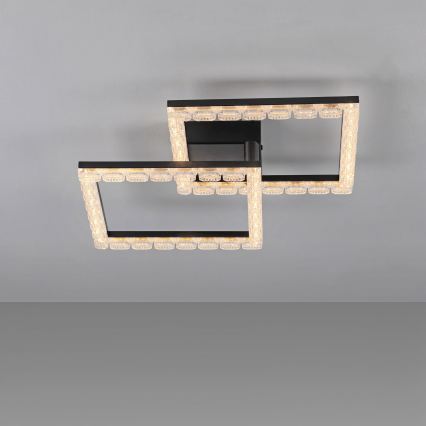 JUST LIGHT. 14732-18 - Candeeiro de tecto LED GLITRA LED/17,5W/230V 37,6x37,6 cm preto