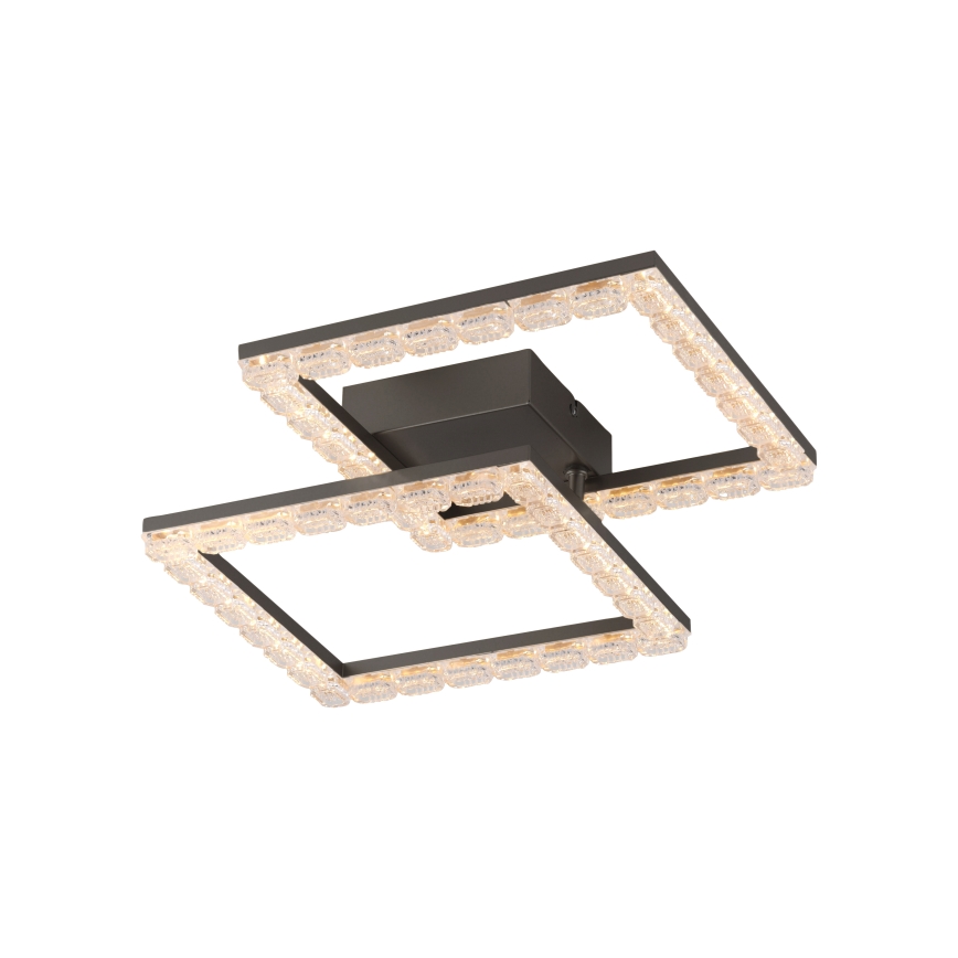 JUST LIGHT. 14732-18 - Candeeiro de tecto LED GLITRA LED/17,5W/230V 37,6x37,6 cm preto