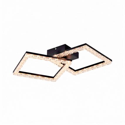 JUST LIGHT. 14732-18 - Candeeiro de tecto LED GLITRA LED/17,5W/230V 37,6x37,6 cm preto