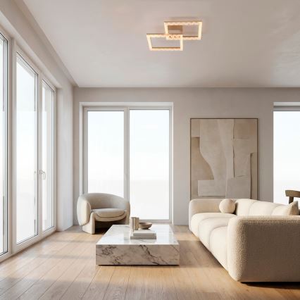 JUST LIGHT. 14732-60 - Candeeiro de tecto LED GLITRA LED/17,5W/230V 37,6x37,6 cm dourado