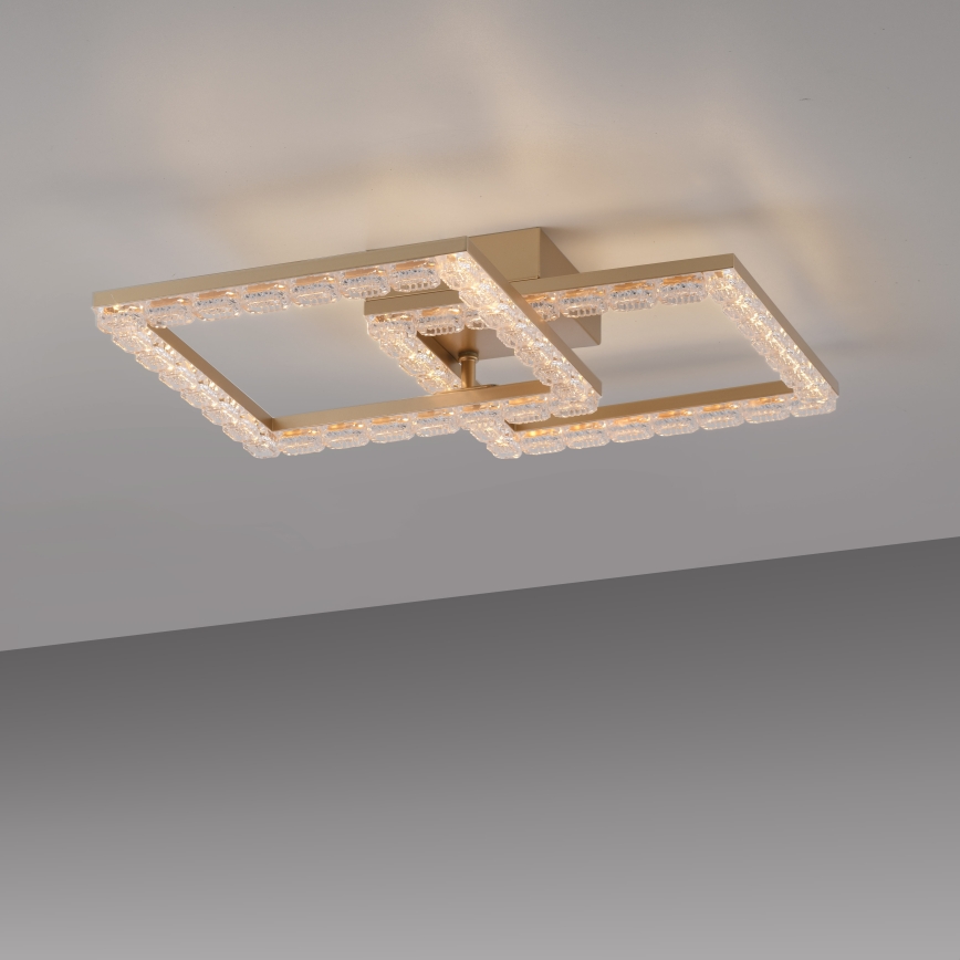 JUST LIGHT. 14732-60 - Candeeiro de tecto LED GLITRA LED/17,5W/230V 37,6x37,6 cm dourado
