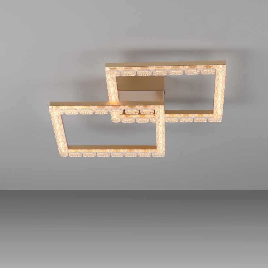JUST LIGHT. 14732-60 - Candeeiro de tecto LED GLITRA LED/17,5W/230V 37,6x37,6 cm dourado