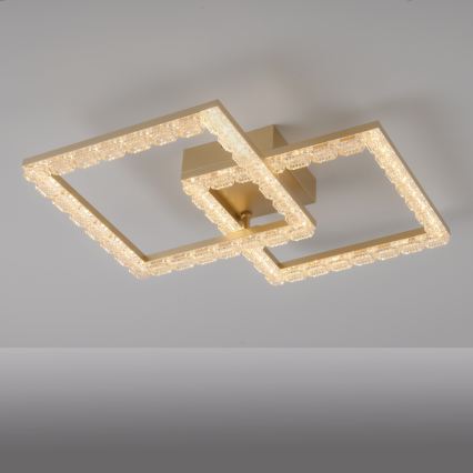 JUST LIGHT. 14732-60 - Candeeiro de tecto LED GLITRA LED/17,5W/230V 37,6x37,6 cm dourado