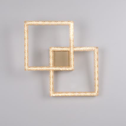 JUST LIGHT. 14732-60 - Candeeiro de tecto LED GLITRA LED/17,5W/230V 37,6x37,6 cm dourado